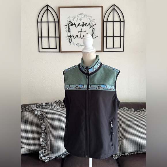 Copper River Kodiak Soft-Shell Vest Alaska Duck Print Size L Outdoor Full Zip - Picture 1 of 11